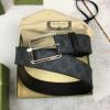 GG411924FBK-057　グッチ GUCCI 2024年最新入荷 スクエア バックル ベルト 幅4cm