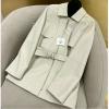 WTHE24001B-XG　エルメス HERMES 2024年秋冬最新入荷 レザーコート ジップジャケット ミディアム アウターコート