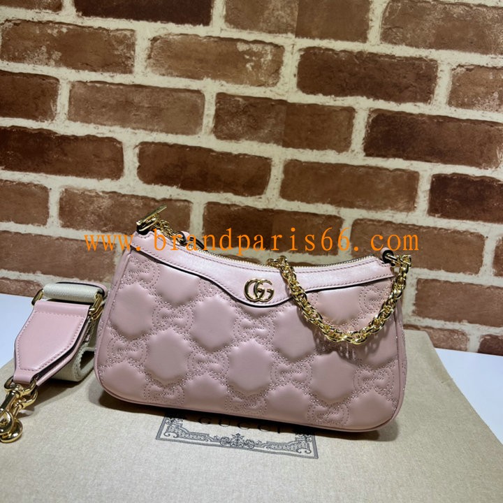 GG735049PYF-057　グッチ GUCCI 2024年最新入荷 GGマトラッセ レザー ハンドバッグ チェーンポーチ ショルダーバッグ レディース