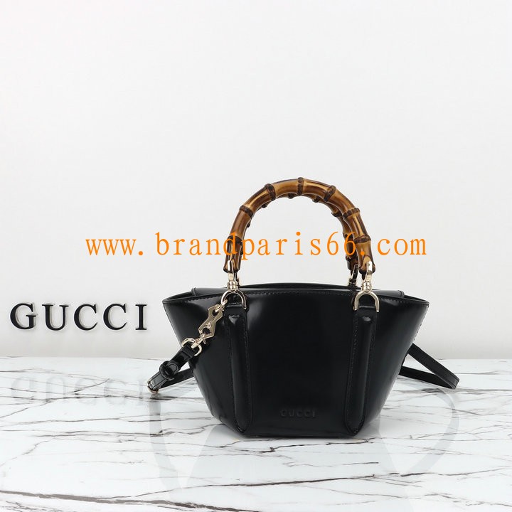 GG805832PBK-057　グッチ GUCCI 2024年最新入荷  バンブー ミニ トップハンドル トートバッグ ハンドバッグ 2way ショルダーバッグ レディース