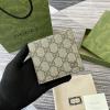 GG768244BKF-057　グッチ GUCCI 2024年最新入荷 GG ディテール付き ウォレット 二つ折り短財布 ショートウォレット カードケース 札入れ