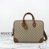 GG821149BKF-057　グッチ GUCCI 2024年最新入荷 GGエンブレム ミディアム ブリーフケース トートバッグ メンズ ハンドバッグ 2way ショルダーバッグ 