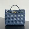 BOV743572BSL-aj　ボッテガヴェネタ BOTTEGAVENETA 2024年最新入荷 ミディアムアンディアーモ トップハンドルバッグ トートバッグ ハンドバッグ