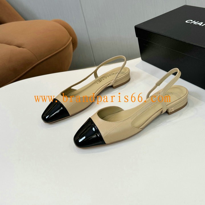 CHJ24032PPXK-26　シャネル CHANEL 2024年最新入荷 ココマーク スリングバックパンプス レディース フラットシューズ サンダル