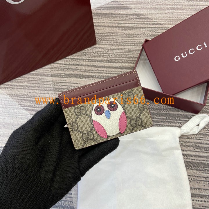 GG818769BMY-057　グッチ GUCCI 2024年最新入荷 オウル ふくろう ディテール GG キーケース 小銭入れ コインケース ジップウォレット 