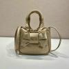 PD1BA359MB-99　プラダ PRADA 2025年最新入荷 ミニ トップハンドルバッグ トートバッグ ハンドバッグ リボン付き レディース ナイロン