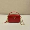PD1NR025GRD-99　プラダ PRADA 2025年最新入荷 ミニポーチ チェーンポーチ ショルダーバッグ パテントレザー
