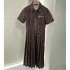 KQLV25007-XG　ルイヴィトン LOUISVUITTON 2025年春夏最新入荷 ジップアップドレス 半袖 シャツワンピース レディース