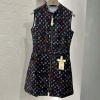 KQLV25008-XG　ルイヴィトン LOUISVUITTON 2025年春夏最新入荷 ジップアップドレス ノースリーブ レザーワンピース レディース モノグラム