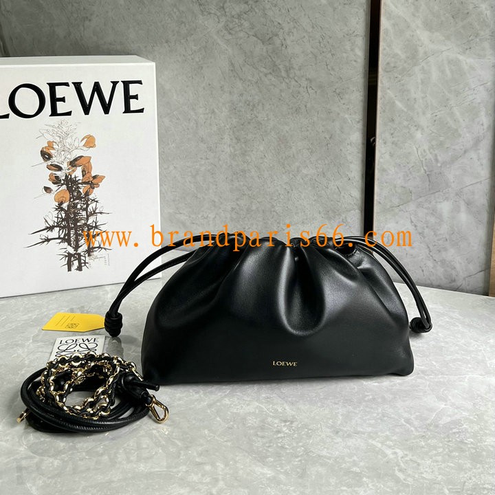 LE9057PBK-99　ロエベ LOEWE 2024最新入荷 フラメンコパースバッグ ドーナツチェーン ホーボーバッグ ショルダーバッグ 手持ちかばん