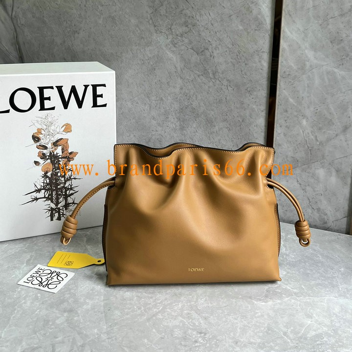 LE0880ZS-99　ロエベ LOEWE 2025年最新入荷 フラメンコ スモールバッグ ショルダーバッグ ドローストリングバッグ レディース レザー 