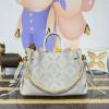 M13838-057　ルイヴィトン LOUISVUITTON 2025年最新入荷 ベラ トートバッグ ハンドバッグ レディース マヒナレザー ピンク グレー