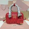 MM5BB123BRD-057　ミュウミュウ MIUMIU 2025年最新入荷 アルカディ トートバッグ スモール ハンドバッグ 2way ショルダーバッグ レディース
