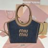 MM5BA284BNL-057　ミュウミュウ MIUMIU 2025年最新入荷 アイビー コーデュロイ ハンドバッグ 2way ショルダーバッグ レディース
