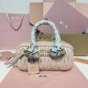 MM5BB142BLF-057　ミュウミュウ MIUMIU 2025年最新入荷 アルカディ トートバッグ スモール ハンドバッグ 2way ショルダーバッグ レディース