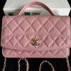 CH4402QFH-CC　シャネル CHANEL 2025年最新入荷 チェーン クラッチ バッグ ショルダーバッグ レディース グレインド カーフスキン