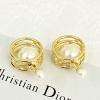 EHCD25006-JS　クリスチャンディオール CHRISTIAN DIOR 2025年最新入荷 レースカット 2連パール ピアス エレガント シンプル ディリー