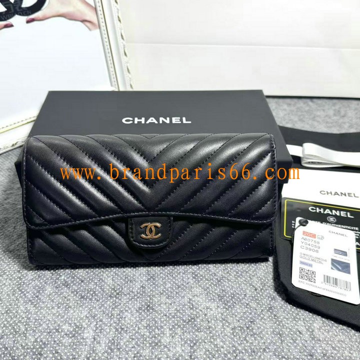 CH80758DVYJK-CC　シャネル CHANEL 2025年最新入荷 二つ折り長財布 ロングウォレット ラムスキン
