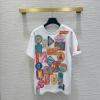TDLV25031-XG　ルイヴィトン LOUISVUITTON 2025年最新入荷 トラベルパッチ プリントTシャツ 半袖 クルーネック カジュアル レディース