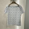 TDLV25035-XG　ルイヴィトン LOUISVUITTON 2025年最新入荷 アクアレルモノグラムアイレット Tシャツ 半袖 クルーネック カジュアル レディース