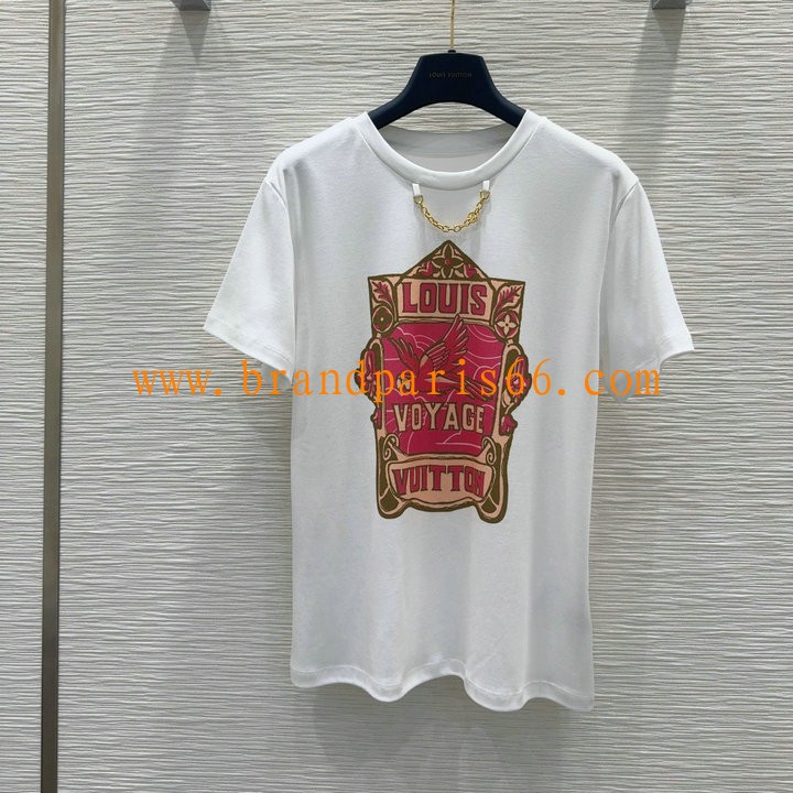 TDLV25024-XG　ルイヴィトン LOUISVUITTON 2025年最新入荷 パロットプリントTシャツ  半袖 クルーネック カジュアル レディース
