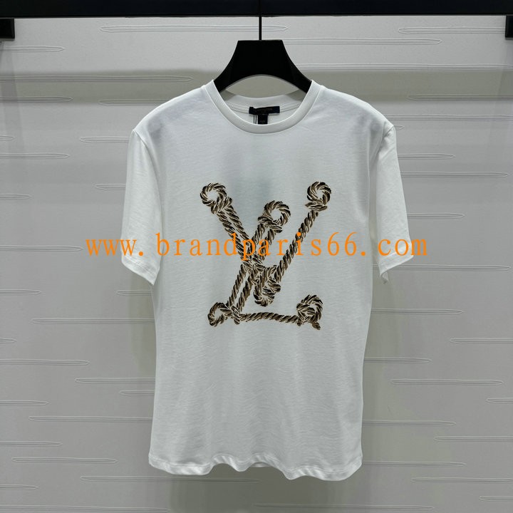 TDLV25026-XG　ルイヴィトン LOUISVUITTON 2025年最新入荷 ノーティカル LV コットン Tシャツ  半袖 クルーネック カジュアル レディース