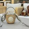 CLE11265BXZ-99　クロエ CHLOE 2025年最新入荷 ナチュラル ファイバー製 HORSE MEDAL ミニバスケットバッグ トートバッグ ハンドバッグ