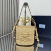 PD1BE064BXS -JS　プラダ PRADA 2025年春夏最新入荷 ラフィア ミニ バケットバッグ ドローストリング ショルダーバッグ レディース
