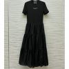 KQCD25029-XG　クリスチャンディオール CHRISTIAN DIOR 2025年新作 プリーツドレス クルーネック ワンピース 半袖 おしゃれ レディース 