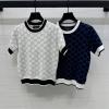 MDGG25003-XG　グッチ GUCCI 2025年新作 ショートスリーブ ニットシャツ クルーネック セーター おしゃれ レディース 