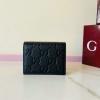 GG815901PBK-057　グッチ GUCCI 2025年新作 GGエンブレム ミニ ウォレット コイン＆紙幣入れ付き カードケース 名刺入れ