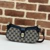 GG786015BLK-057　グッチ GUCCI 2025年新作 ムーン サイド ホーボーバッグ ポーチ ハンドバッグ キャンパス レディース