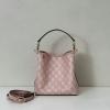 GG815118BFH-057　グッチ GUCCI 2025年新作 GGエンブレム スモール バケットバッグ ハンドバッグ ショルダーバッグ キャンパス レディース