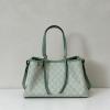 GG815214BGL-057　グッチ GUCCI 2025年新作 GGエンブレム ミディアム トートバッグ ハンドバッグ ショルダーバッグ キャンパス レディース