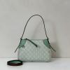 GG815218BGL-057　グッチ GUCCI 2025年新作 GGエンブレム スモール ホーボーバッグ ショルダーバッグ キャンパス レディース