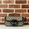 GG815206BXK-057　グッチ GUCCI 2025年新作 ホースビット 1955 ソフト スモール トップハンドルバッグ ショルダーバッグ キャンパス レディース