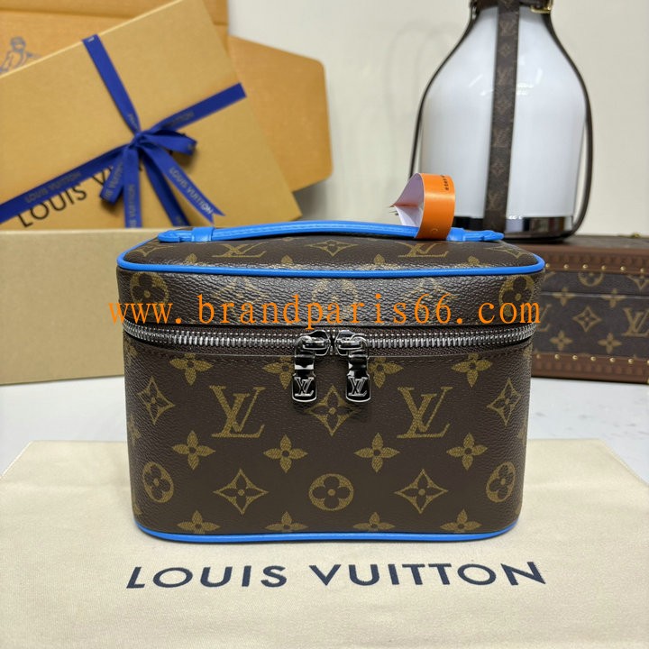 M12647-057　ルイヴィトン LOUISVUITTON 2025年最新入荷 ニース ミニ ハンドバッグ バニティ 化粧箱 トラベル アクセサリー モノグラム マカサー キャンバス