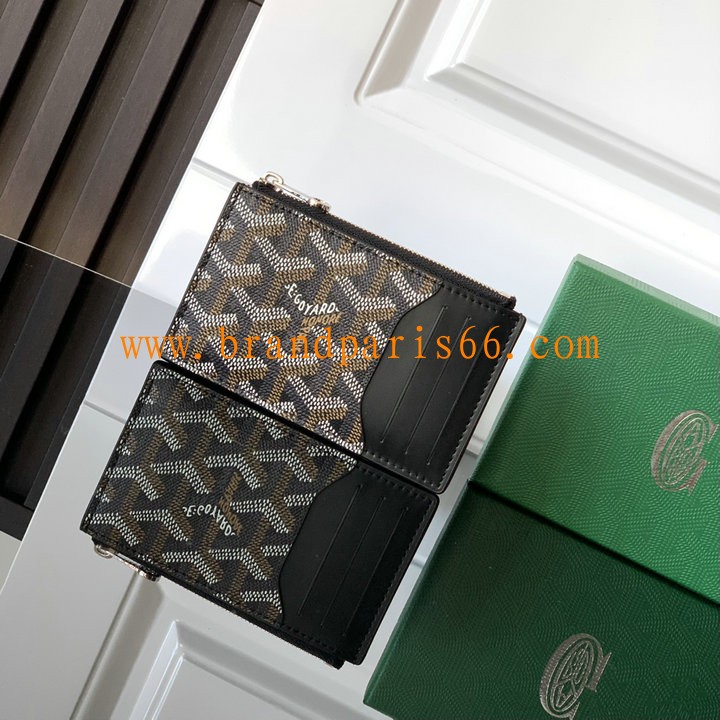 GY3021BK-BX　ゴヤール GOYARD 2025年新作 ブルボン ジップ付きカードホルダー カードケース 小銭入れ