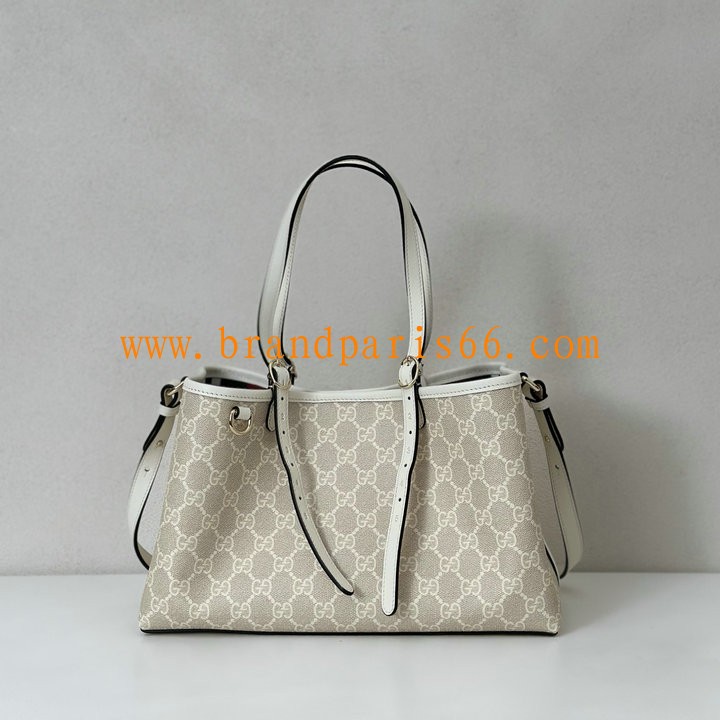 GG815214BBS-057　グッチ GUCCI 2025年新作 GGエンブレム ミディアム トートバッグ ハンドバッグ ショルダーバッグ キャンパス レディース