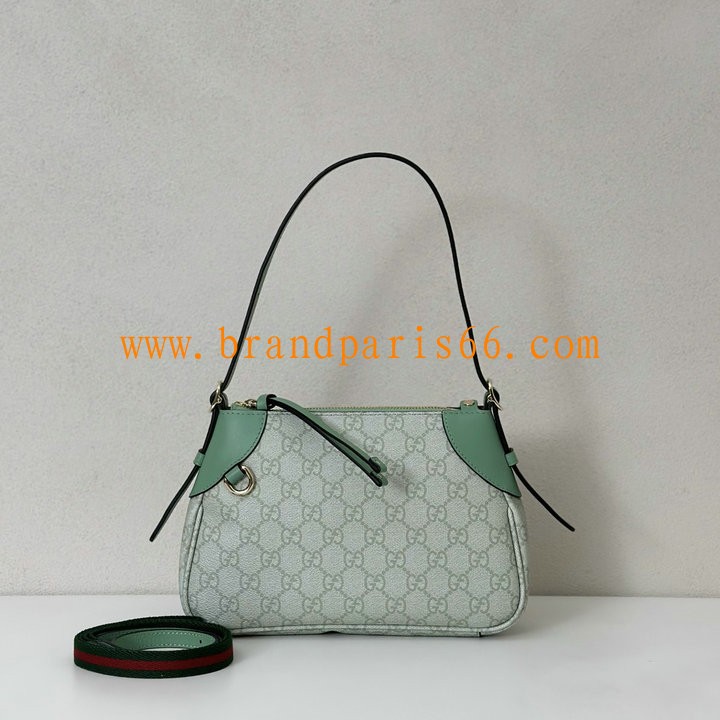 GG815218BGL-057　グッチ GUCCI 2025年新作 GGエンブレム スモール ホーボーバッグ ショルダーバッグ キャンパス レディース