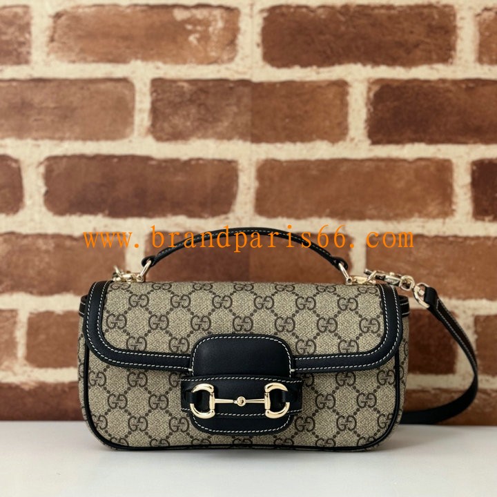 GG815206BXK-057　グッチ GUCCI 2025年新作 ホースビット 1955 ソフト スモール トップハンドルバッグ ショルダーバッグ キャンパス レディース