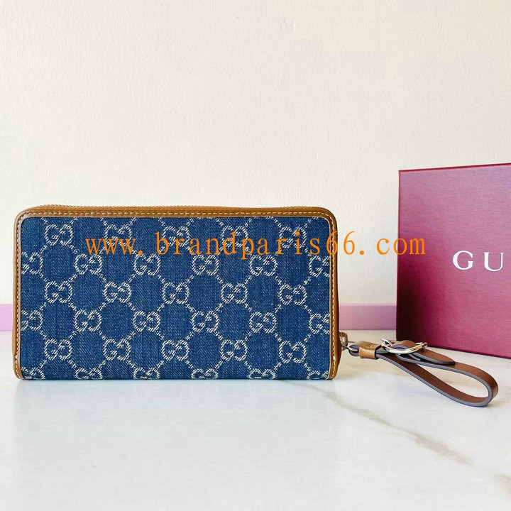 GG821803NLS-057　グッチ GUCCI 2025年新作 GGエンブレム ジップウォレット ファスナー長財布 カード入れ 小銭入れ