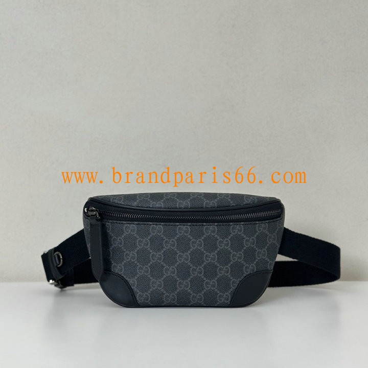 GG821165BQK-057　グッチ GUCCI 2025年新作 GGエンブレム ウェストバッグ ベルトバッグ ショルダーバッグ メンズ