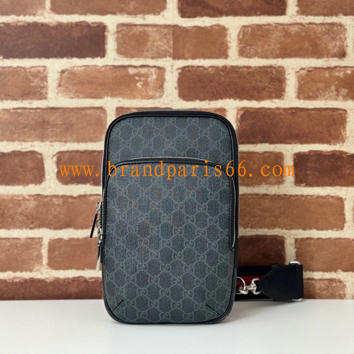 GG822073BQK-057　グッチ GUCCI 2025年新作 GGブラック スモール スリングバッグ チェストバッグ クロスボディバッグ メンズ