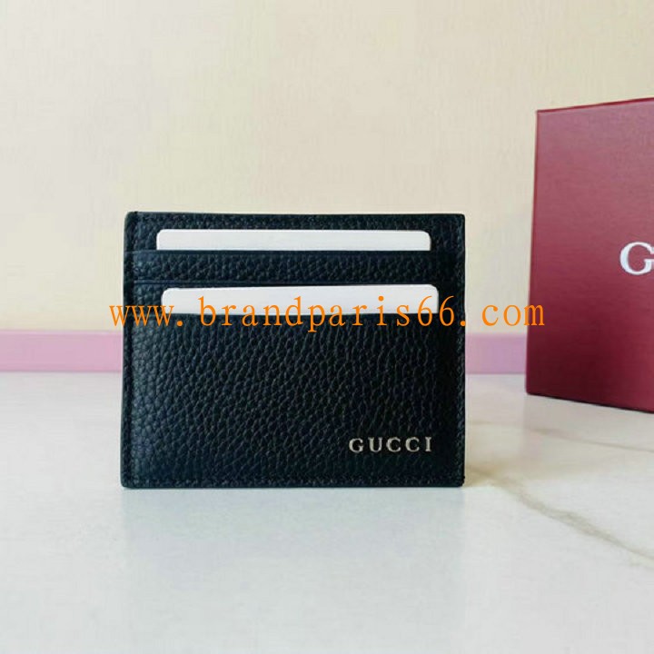 GG795285PBK-057　グッチ GUCCI 2025年新作 GUCCI ロゴ カードケース 名刺入れ レザー