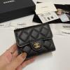 CH84029QJBK-99　シャネル CHANEL 2025年新作 三つ折り短財布 カード入れ 小銭入れ ショートウォレット