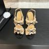 CHJ25016-26　シャネル CHANEL 2025年新作 ミディヒール サンダル ピンヒール スリングバックシューズ レディース
