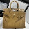 HBK25EWGJZS-063　エルメス HERMES 2025年新作 バーキンバッグ 25 cargo トップハンドルバッグ トートバッグ ハンドバッグ Saltwater crocodile