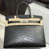 HBK30EMYBK-063　エルメス HERMES 2025年新作 バーキンバッグ 30 トップハンドルバッグ トートバッグ ハンドバッグ アリゲーター革