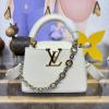 M12938-057　ルイヴィトン LOUISVUITTON 2025年新作 カプシーヌ MINI ハンドバッグ ショルダーバッグ レザー